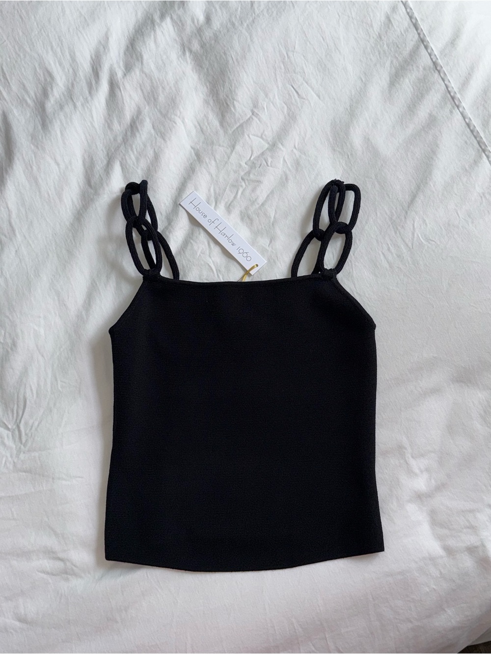 Harlow Black Loop-Strap Camisole